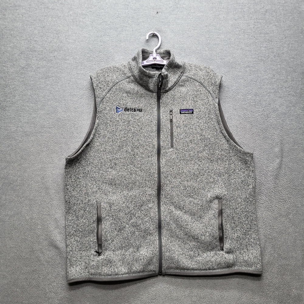 Patagonia Men Vest XXL Gray Logo Embroidery Better Sweater Outdoor